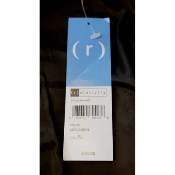 RELATIVITY brown suede leather lightweight jacket distressed look Womens PL, NEW - Picture 5 of 6